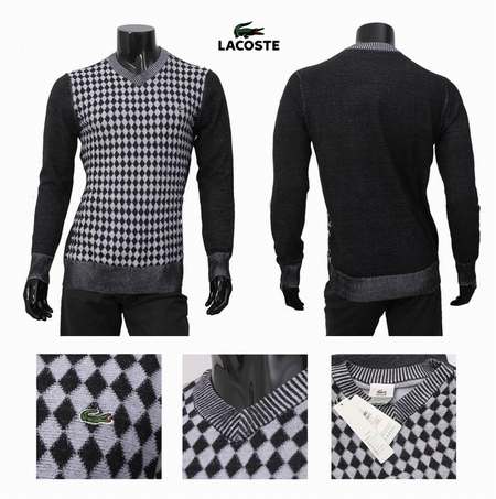 pull Lacoste a rayure achat pull Lacoste en gros pull Lacoste col v homme noir